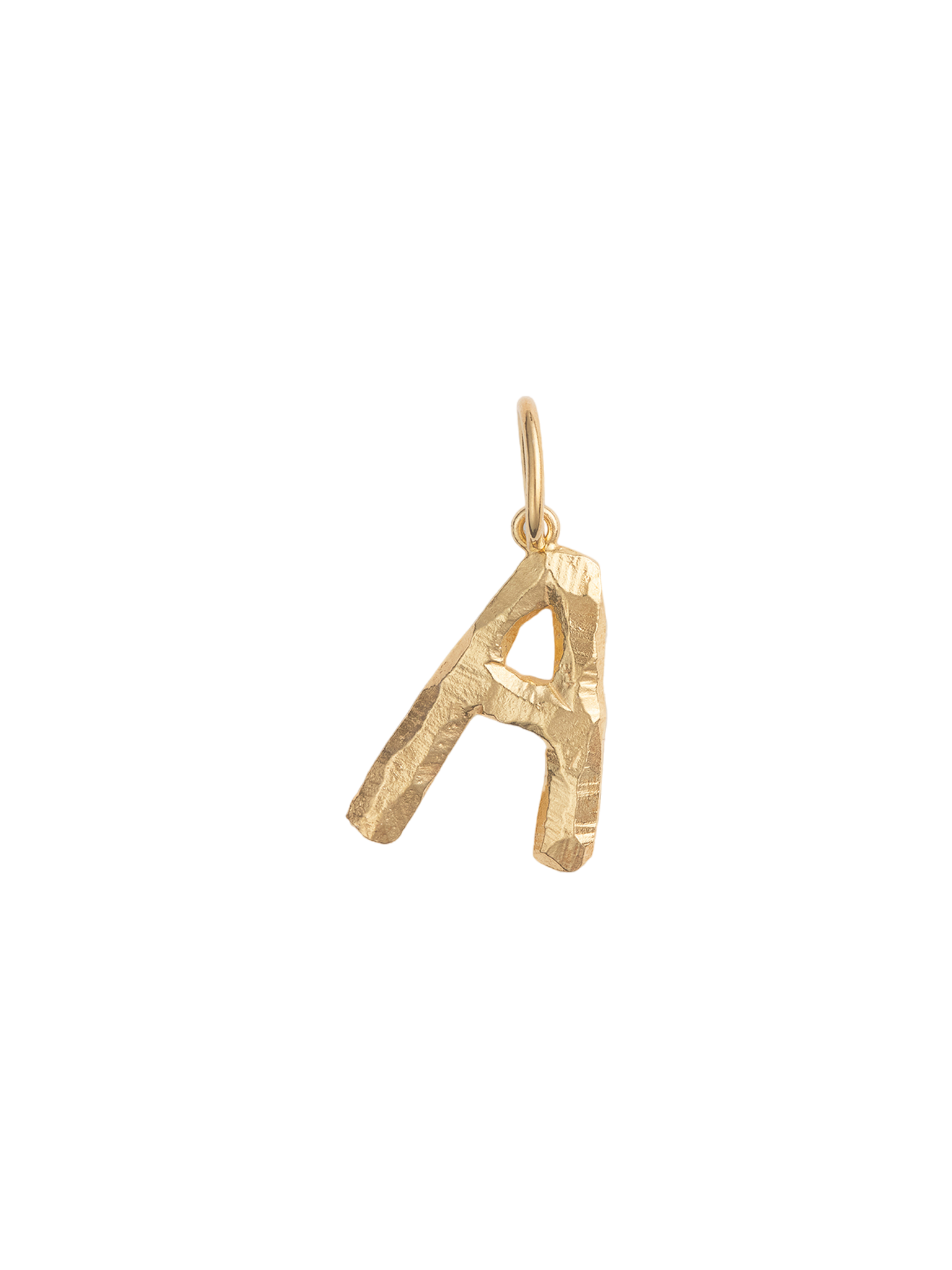 Small Alfa pendant letter a in 18k yellow gold